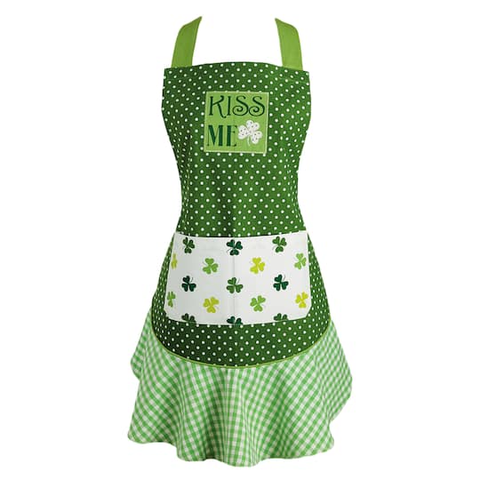 DII® Kiss Me St Patty's Day Ruffle Apron | 28" x 26" | Michaels®
